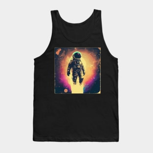 Vintage street art astronaut in space Tank Top